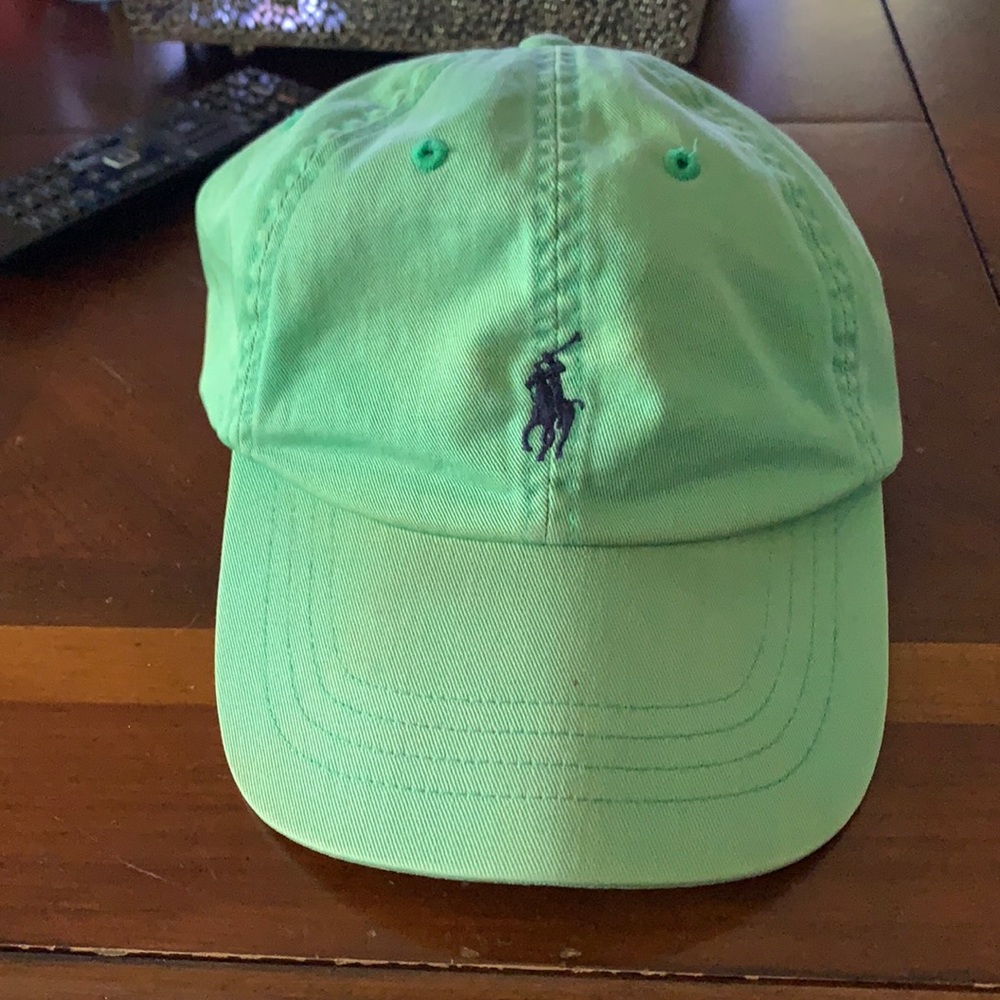 Vintage polo hat with leather strap
